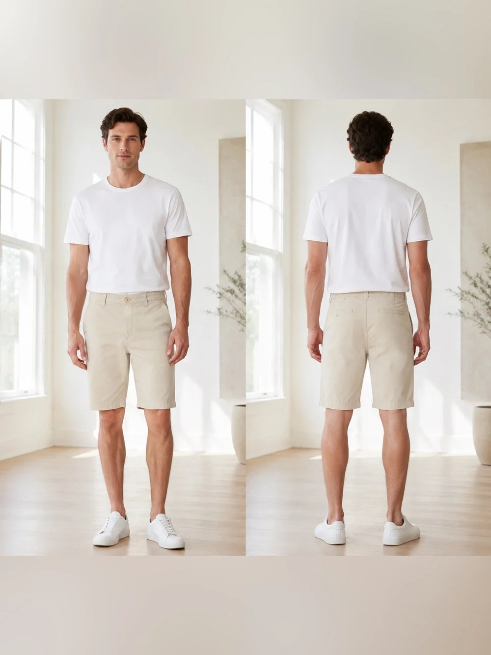 Daniel Cremieux Tailored Khaki Flat Front Shorts SIze 34
